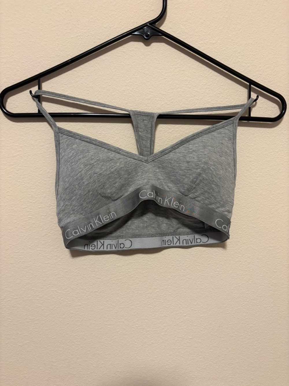 Calvin Klein Heather Gray Logo Bralette
